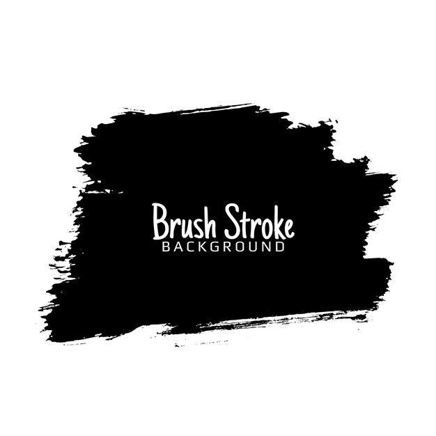 Abstract black watercolor brush stroke design vector