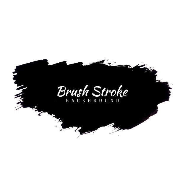 Abstract black watercolor brush stroke design vector