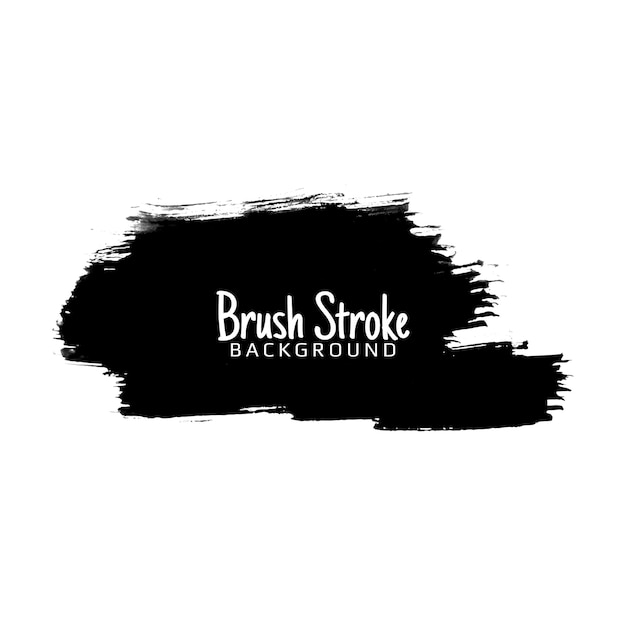 Abstract black watercolor brush stroke design vector