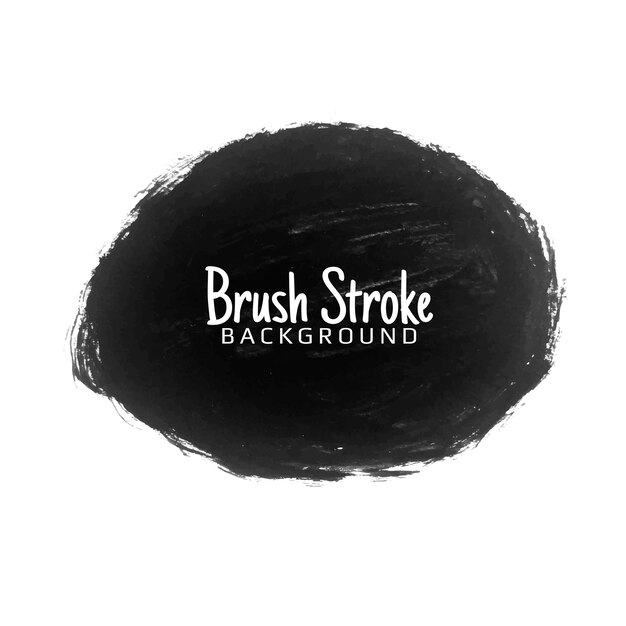 Abstract black watercolor brush stroke