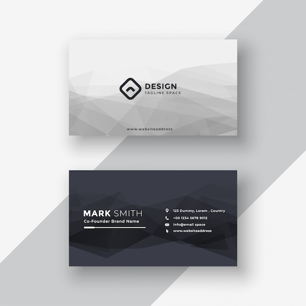 Abstract black and white business card