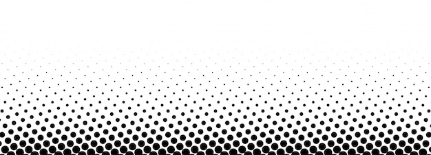 Free vector abstract black and white dotted banner background