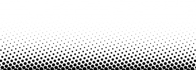 抽象的な黒と白の点線のバナーの背景