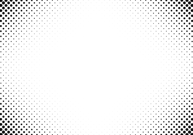 Free vector abstract black and white halftone background