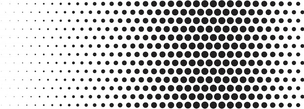 Free vector abstract black and white halftone banner