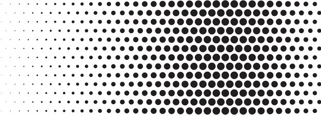 Abstract black and white halftone banner