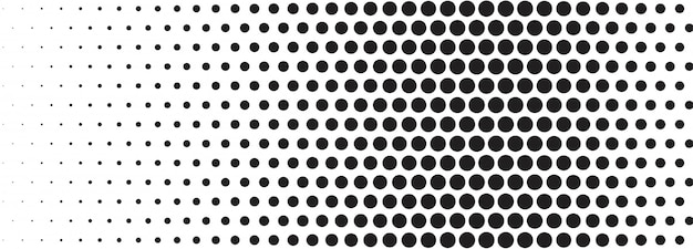 Abstract black and white halftone banner