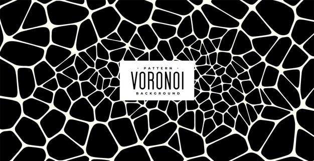 추상 흑백 voronoi 패턴 질감 배경