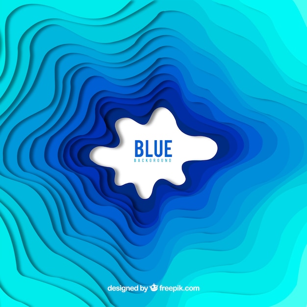 Free vector abstract blue background with flat design