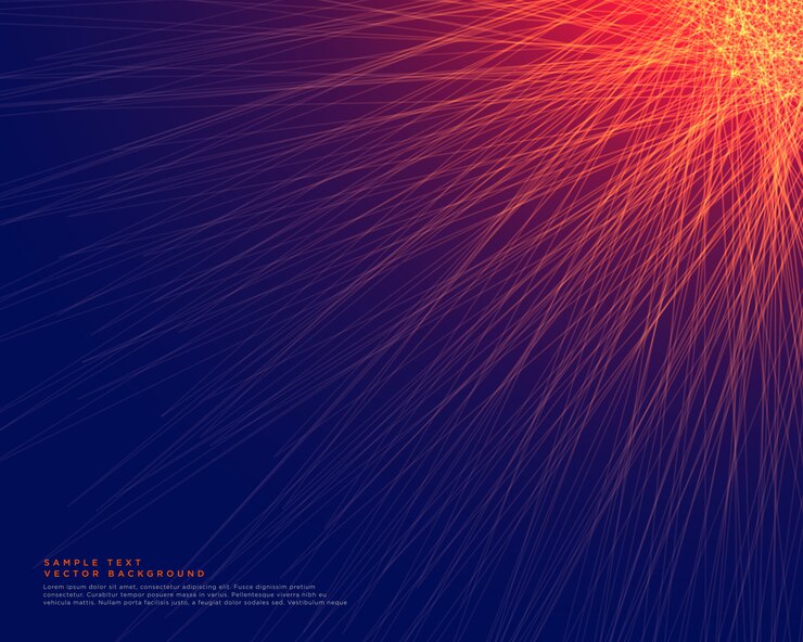 Free Vector abstract blue background with glowing red lines