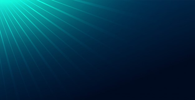 Abstract blue background with light rays falloff