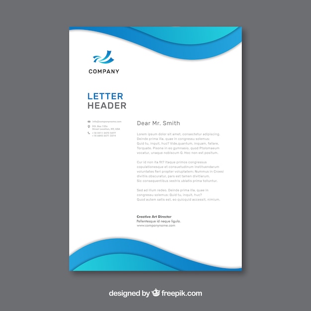 Abstract blue brochure