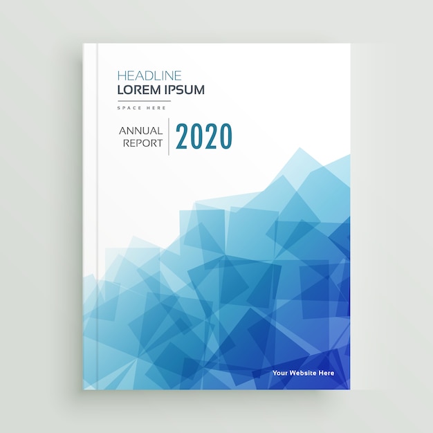 Abstract blue business brochure annual report page design