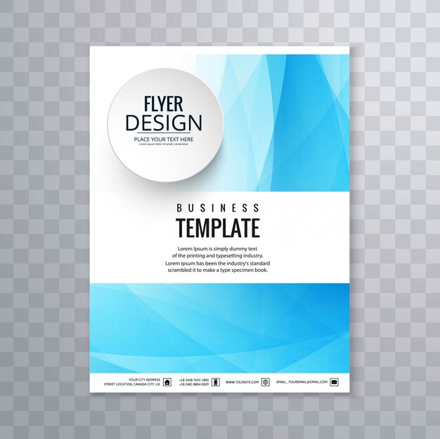 Abstract blue business brochure template