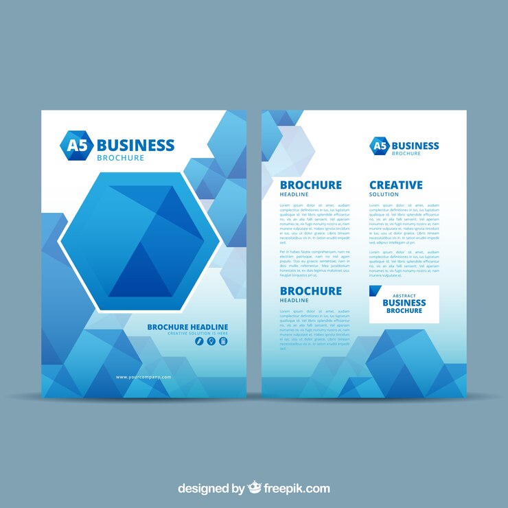 Free Vector abstract blue business brochure template