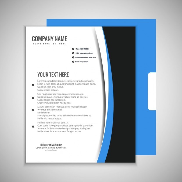 Abstract blue business brochure