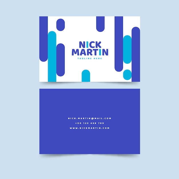 Free vector abstract blue business card template