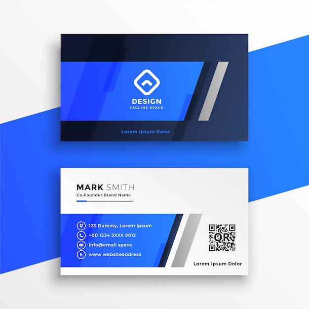 Free vector abstract blue business card