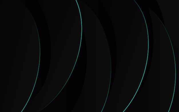 Free vector abstract blue circle on black background technology