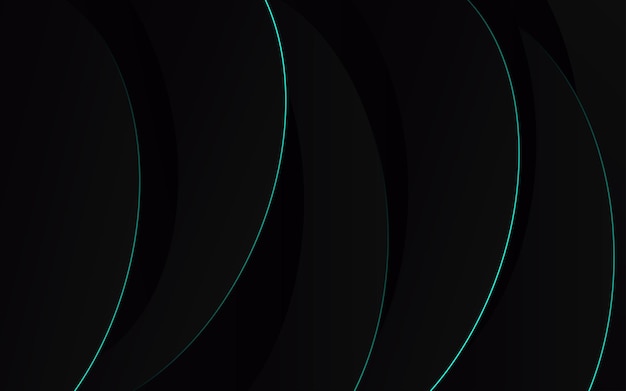 Abstract Blue Circle on black background technology