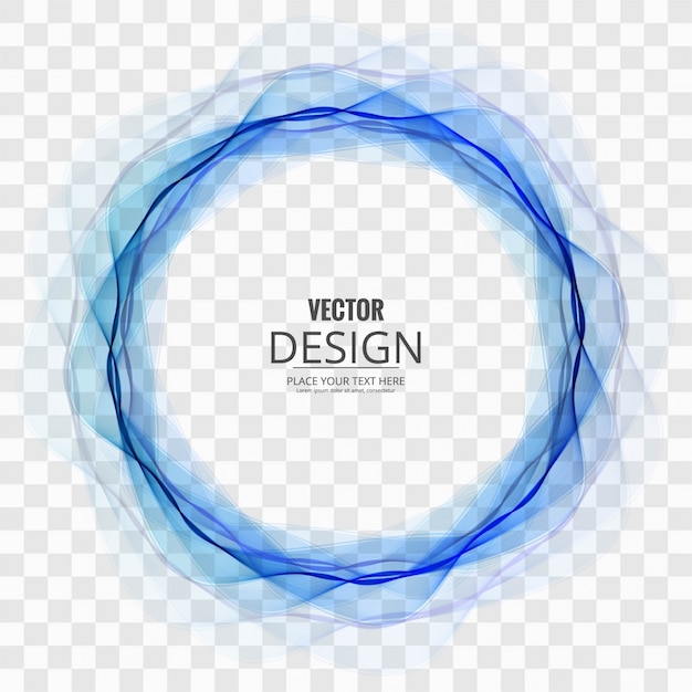 透明な背景に抽象的な青い円