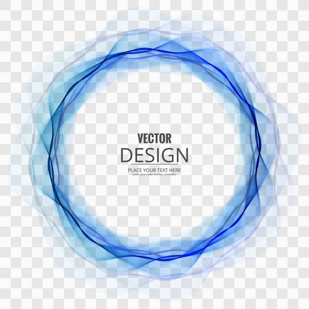 Abstract blue circle on transparent background