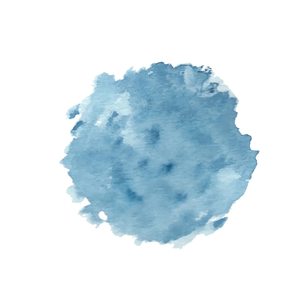 水彩で抽象的な青い雲
