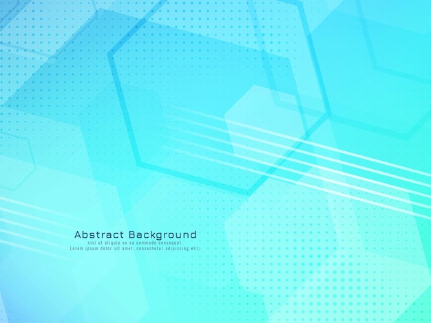 Abstract blue color hexagon style geometric background