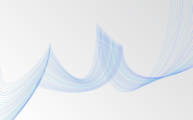 Абстрактный синий цвет технологии линии волны фон