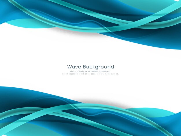 Abstract blue color wave background