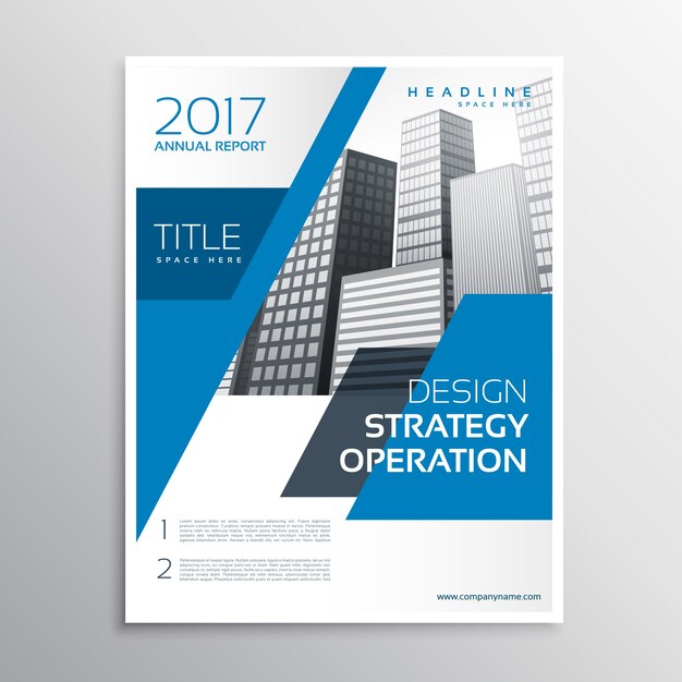 Abstract blue corporate business flyer design