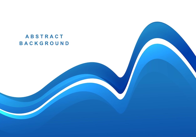 Free vector abstract blue creative business flowing wave design