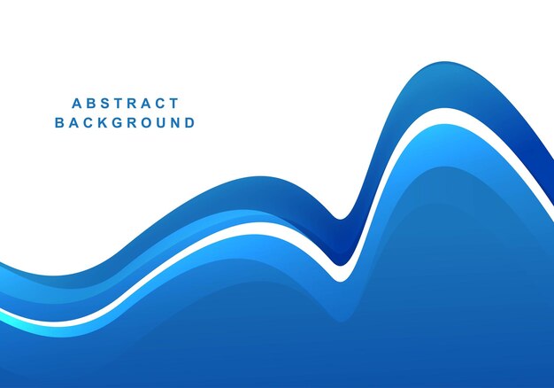 Abstract blue creative business flowing wave design