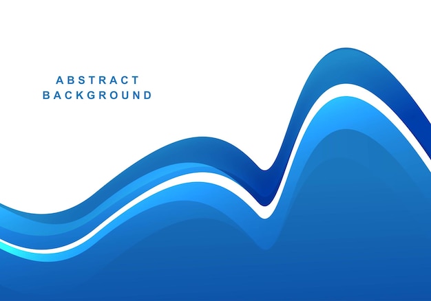 波のデザインを流れる抽象的な青い創造的なビジネス