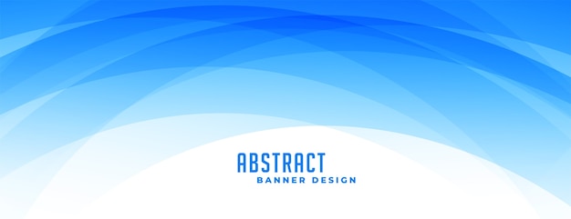 Abstract blue curvy shapes banner