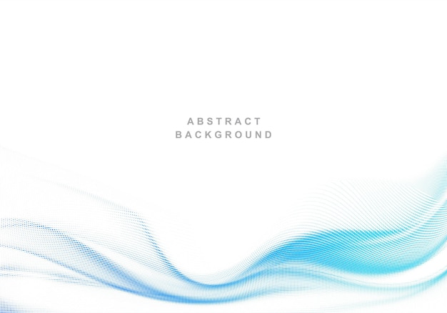 Abstract blue dotted flowing wave background illustration