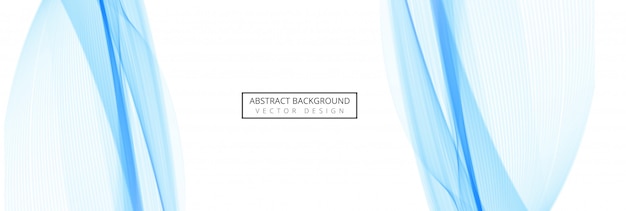 Abstract blue elegant wave header design