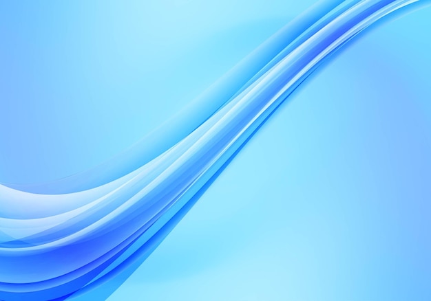 Abstract blue flowing business wave background