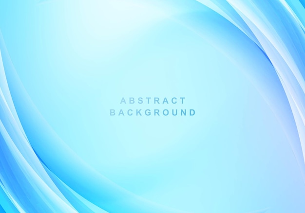 Free vector abstract blue flowing business wave background