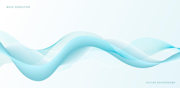 Free vector abstract blue flowing waves  design