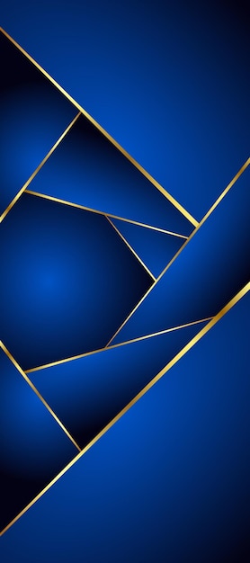 Abstract blue and gold luxury background with abstracts