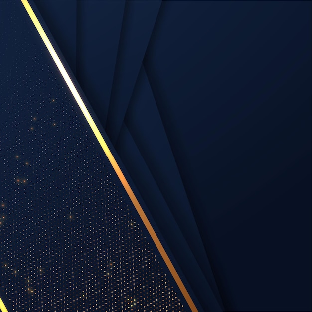 Abstract blue and gold luxury background