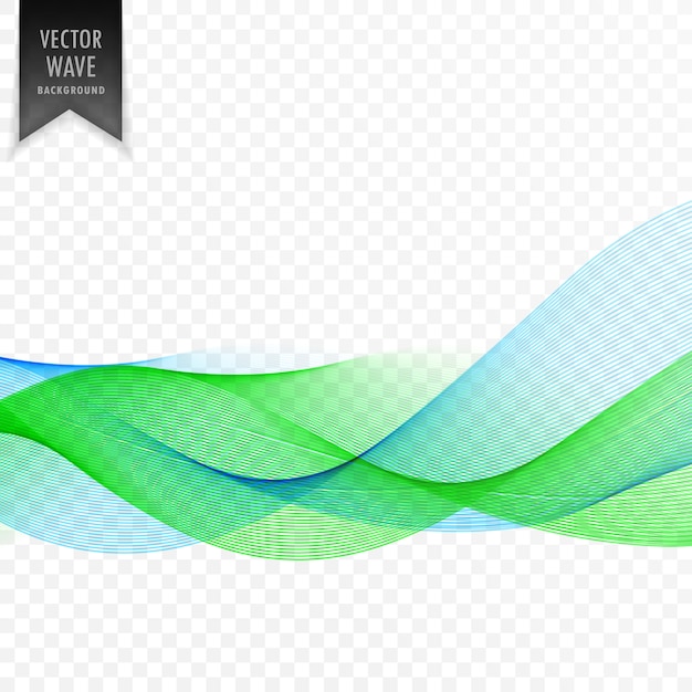 Vettore gratuito astratto blu e verde vettoriale onda sfondo