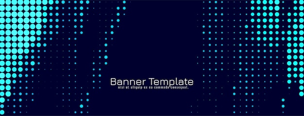 Free vector abstract blue halftone banner design vector background