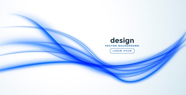 Abstract blue line wave banner design