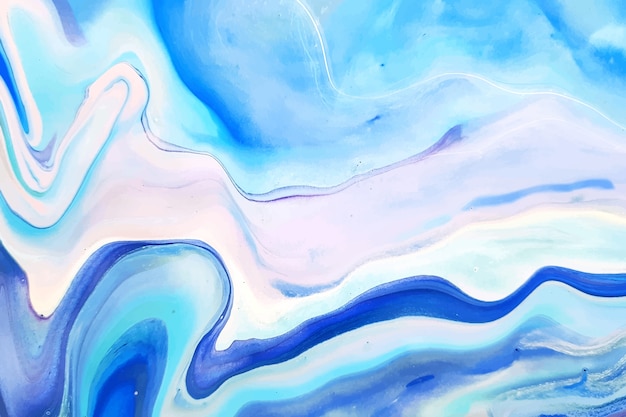 Abstract blue marble paint background