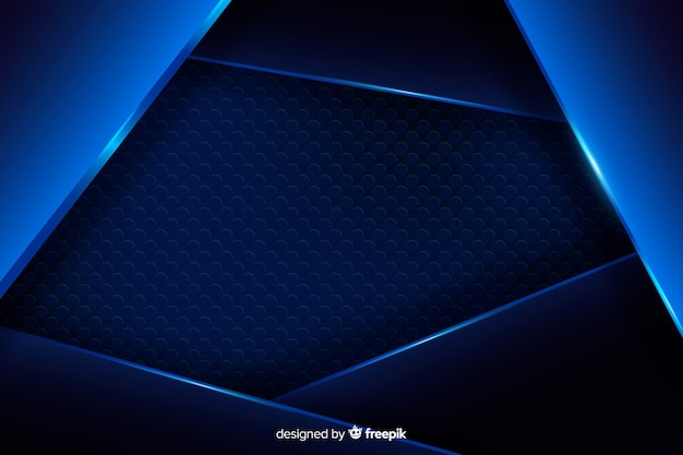 Abstract blue metallic background with reflection