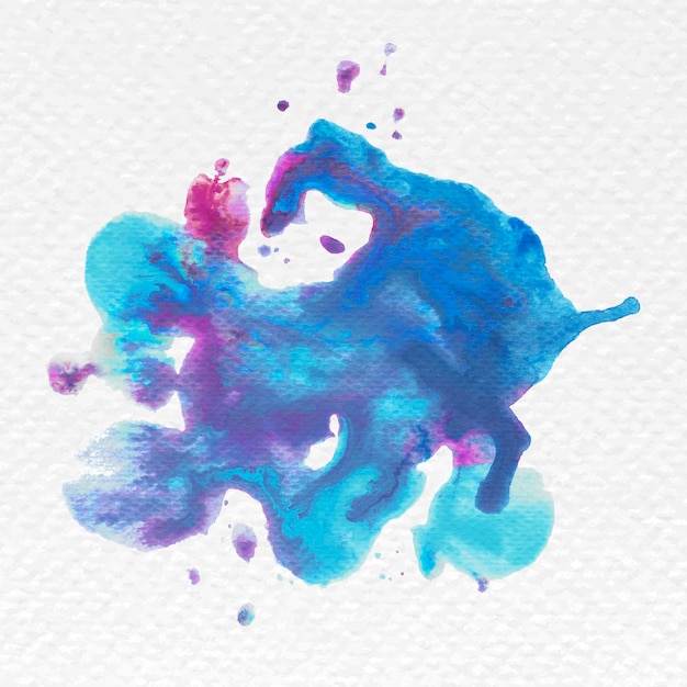 Abstract blue and pink watercolor splash vector