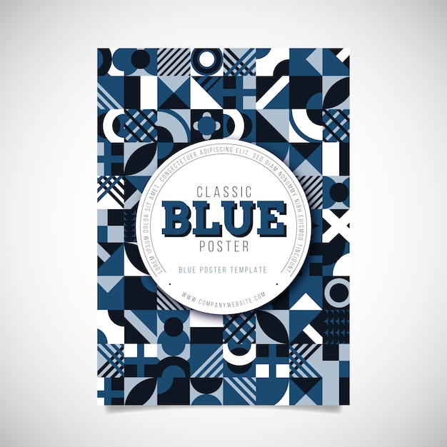 Free vector abstract blue poster template