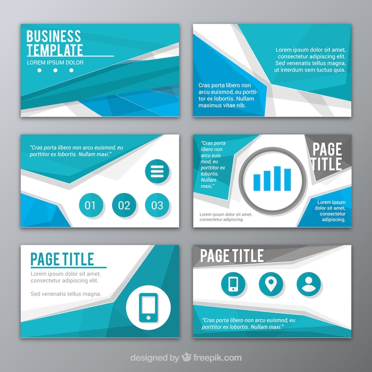 Free Vector abstract blue presentation template